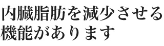 内臓脂肪を減少させる機能があります