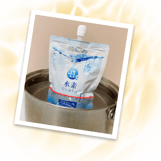水素水は湯せんで温めても美味しくいただけます!